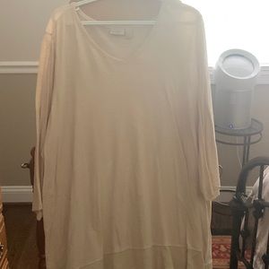 Beige logo top 2x 100% cotton